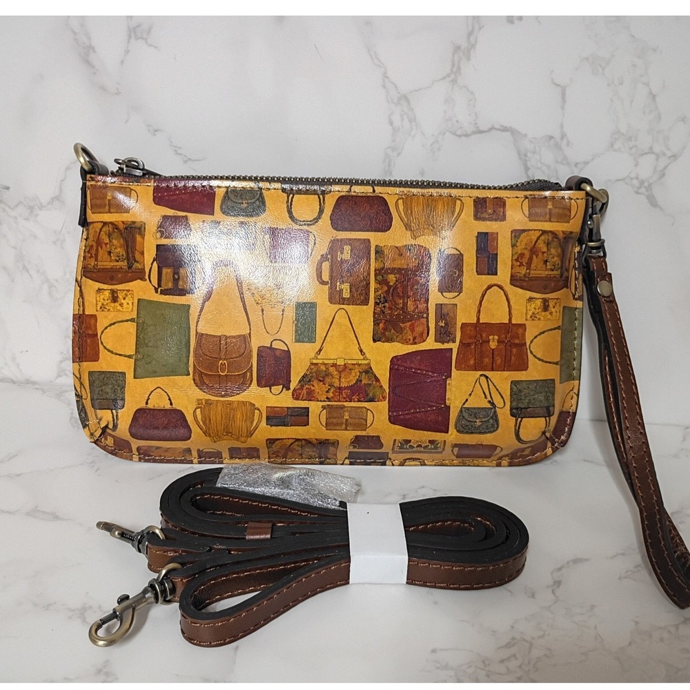 PATRICIA NASH Laurina Leather Wristlet/Crossbody Bag w/ Dust Bag- NWOT